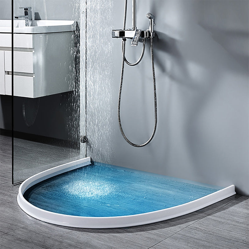 Silicone water separator barrier installed in the bathroom