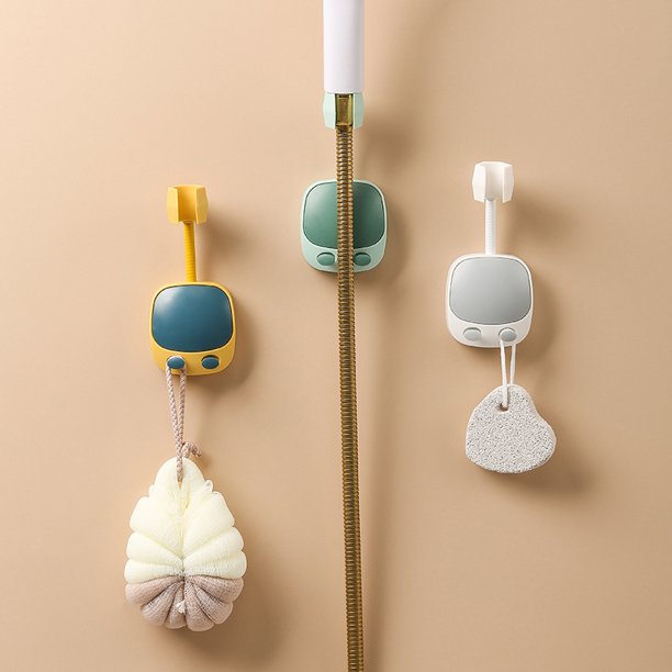 Wall-mounted adjustable shower holder arm placed on the wall