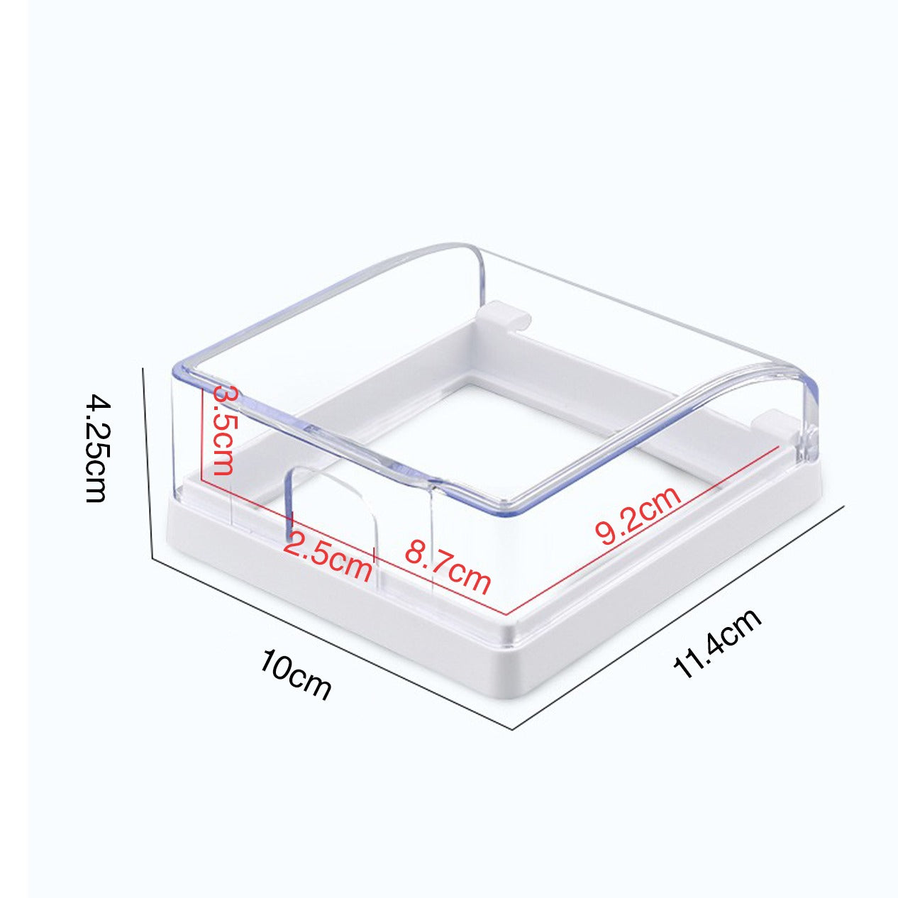 Switch Socket Waterproof Cover - Bathroom Splash-Proof Protector, Transparent Adhesive Box for Outlet Safety