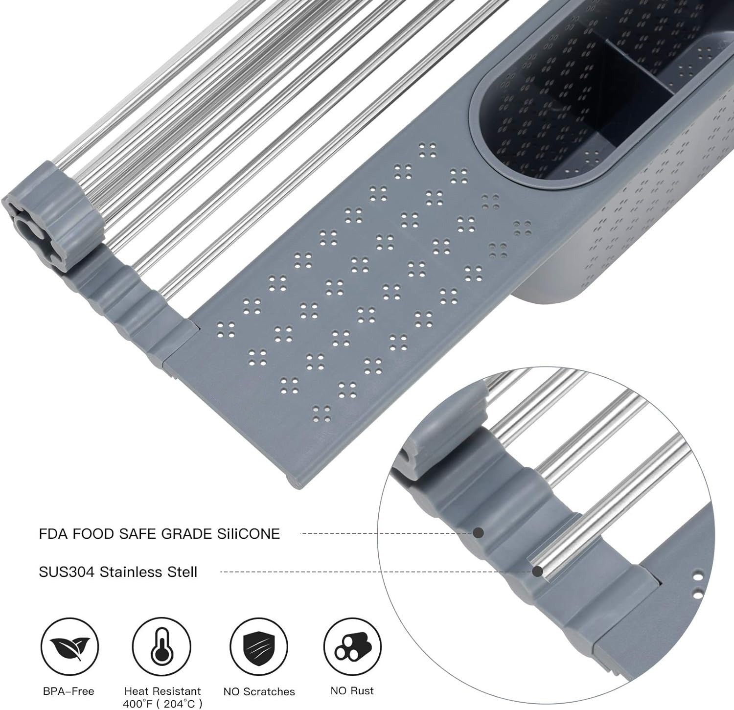 Sink Drainer Made of Silicone.