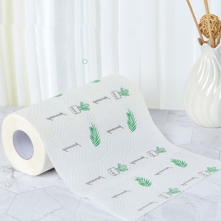 Kitchen Printed Oil Absorbing Paper Towel Tissue Roll