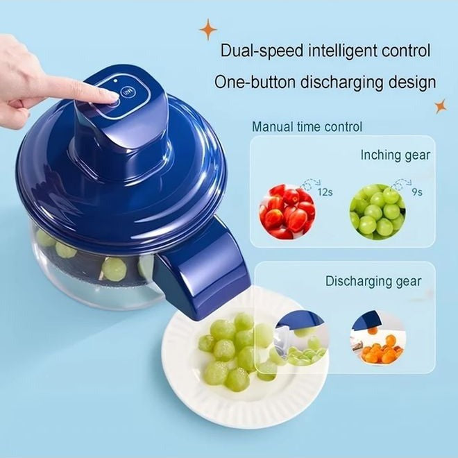 automatic fruit vegetable peeler on blue background