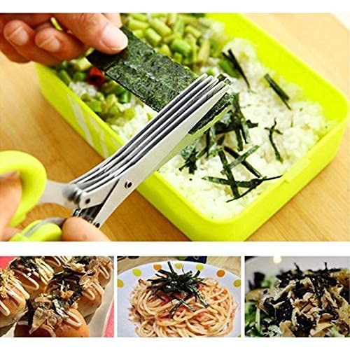 man cutting his herb using Kitchen Scissor