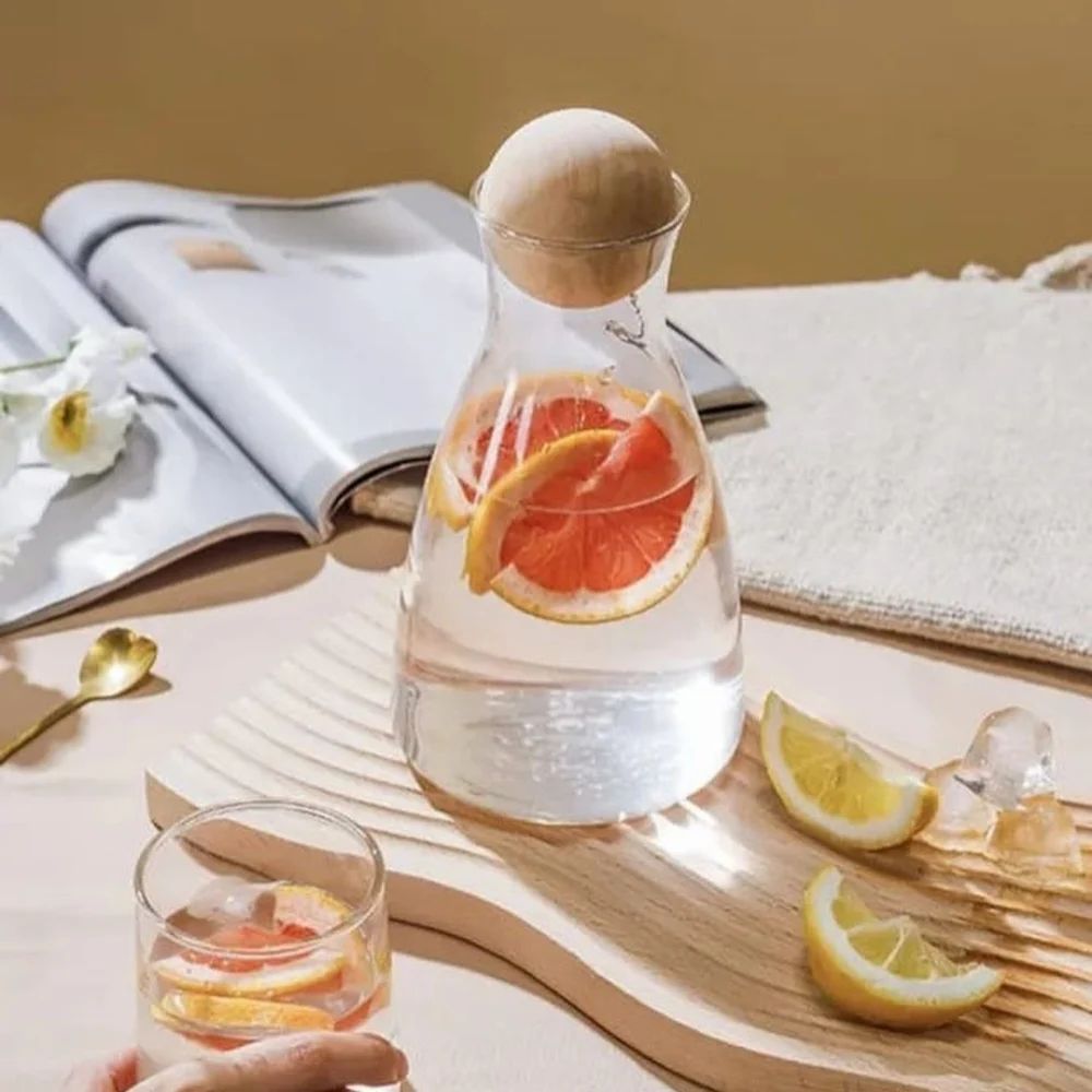 guest glass set contains jug with cork