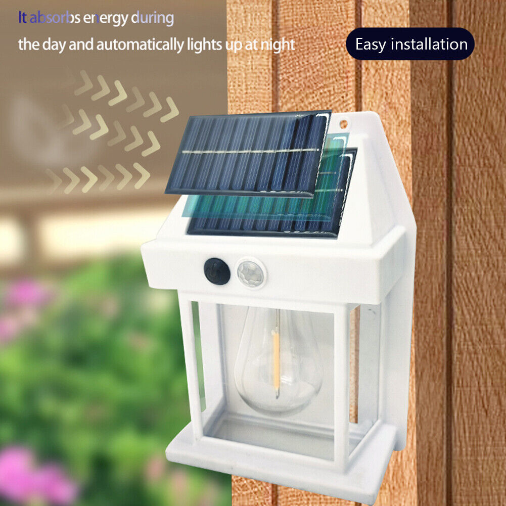 مصباح جداري خارجي يعمل بالطاقة الشمسية بتقنية LED، مقاوم للماء بمعيار IP65، مصباح فناء يعمل بالطاقة الشمسية بتصميم كلاسيكي