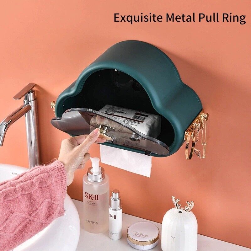 A lady opening Wall Mounted Creative Cloud Tissue Box