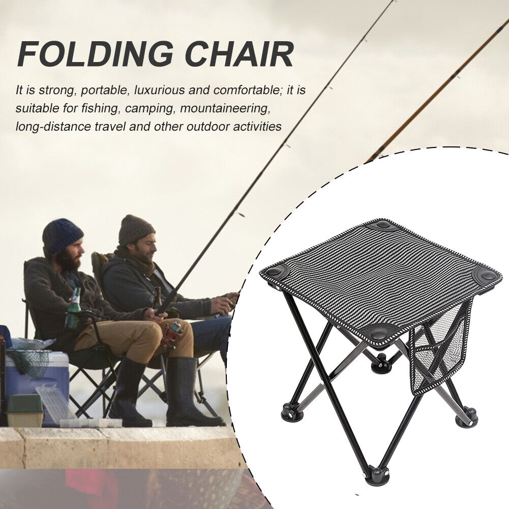 Portable Outdoor Camping Stool, Quick Deploy Seat Chair for Picnic, Camping, Fishing, BBQ