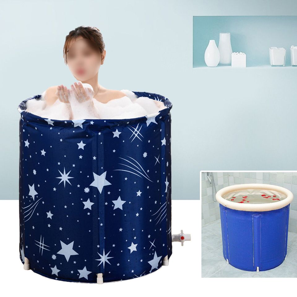 A woman taking a relaxing bath in a bathtub