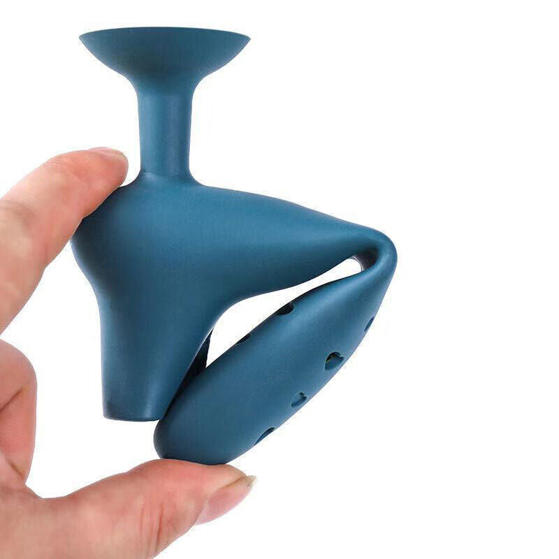 A person folding Silicone Door Knob Cover by pressing it to show its flexibility 