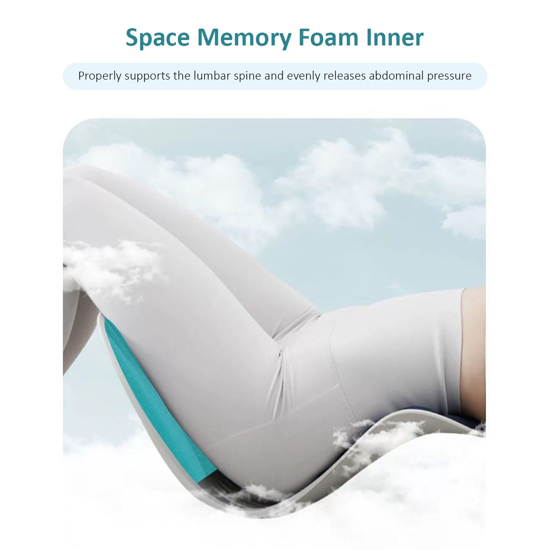 A Person is Sitting in a Posture Correction Chair Seat.