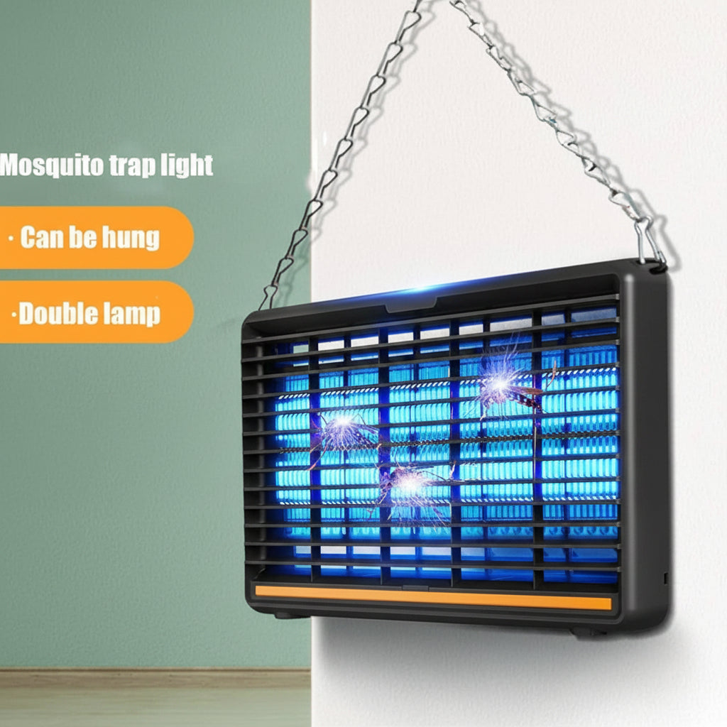 12W LED Mosquito Killer Lamp with double lamp on a white background