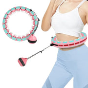 A Women Wearing Smart Weight Loss Hula Hoop.